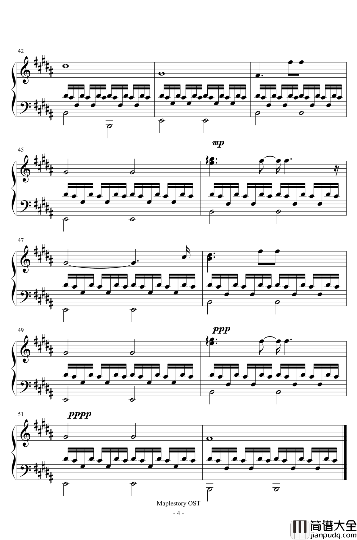 魔法密林树洞钢琴谱_冒险岛