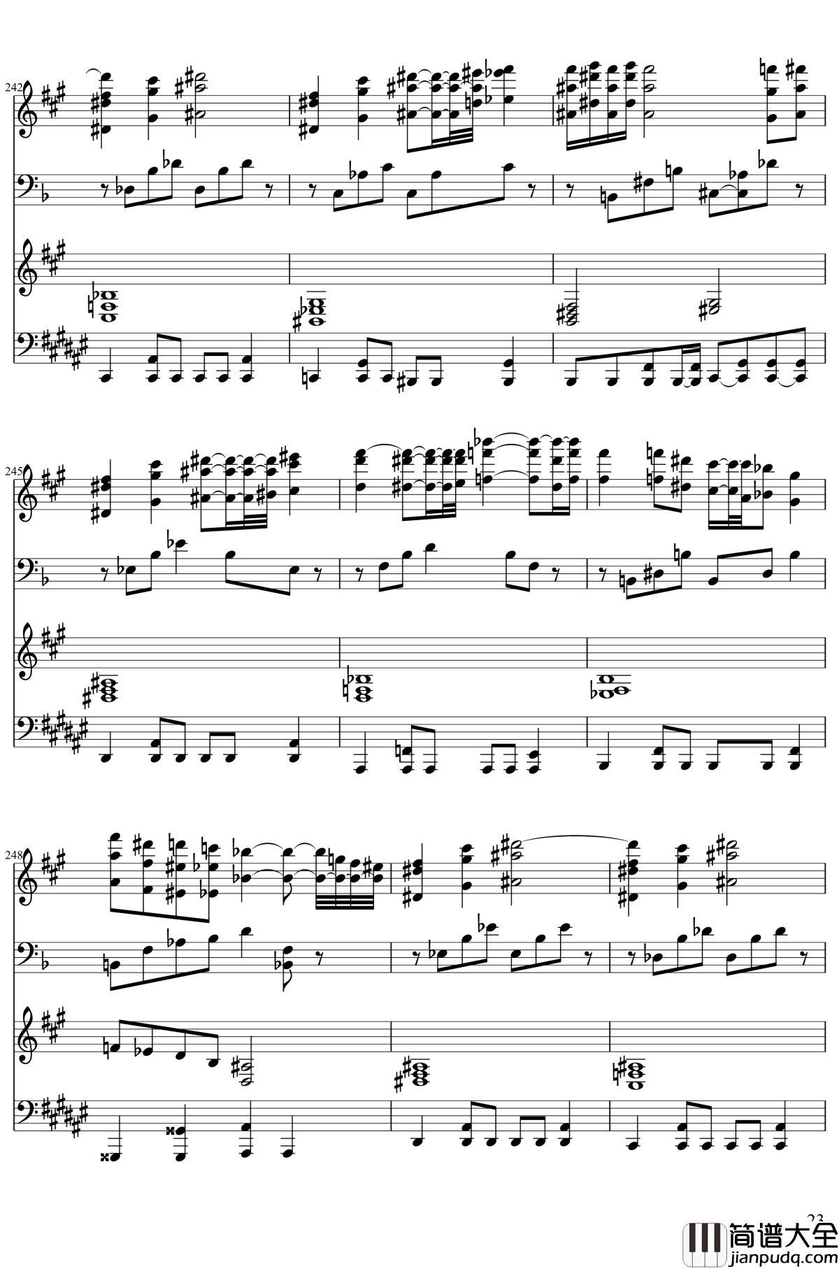 永远的三日天下钢琴谱_东方project/東方project