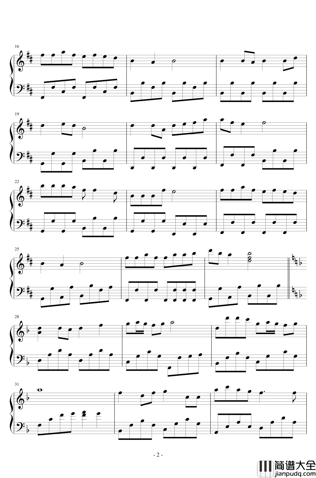 最炫民族风钢琴谱_最小版_凤凰传奇