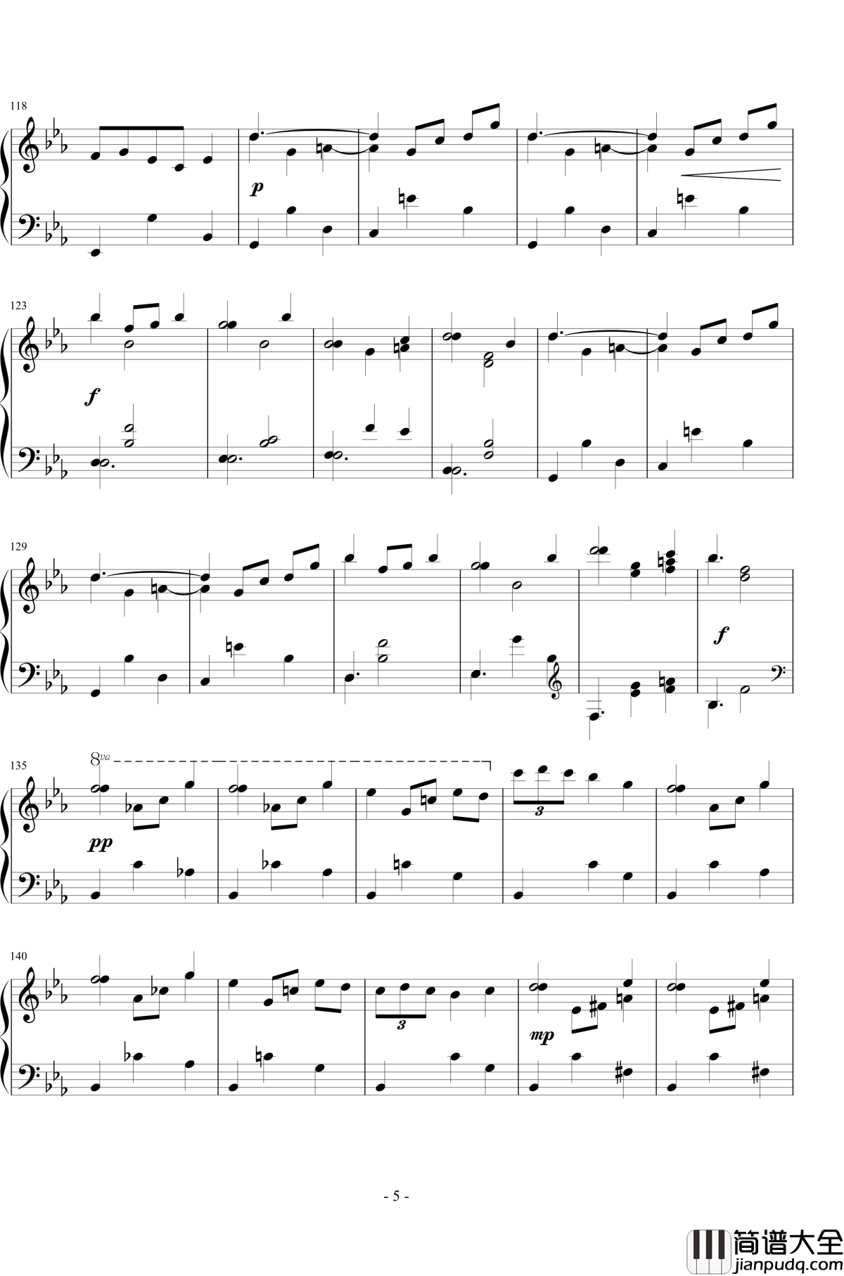 浪漫圆舞曲钢琴谱_塞弗拉克