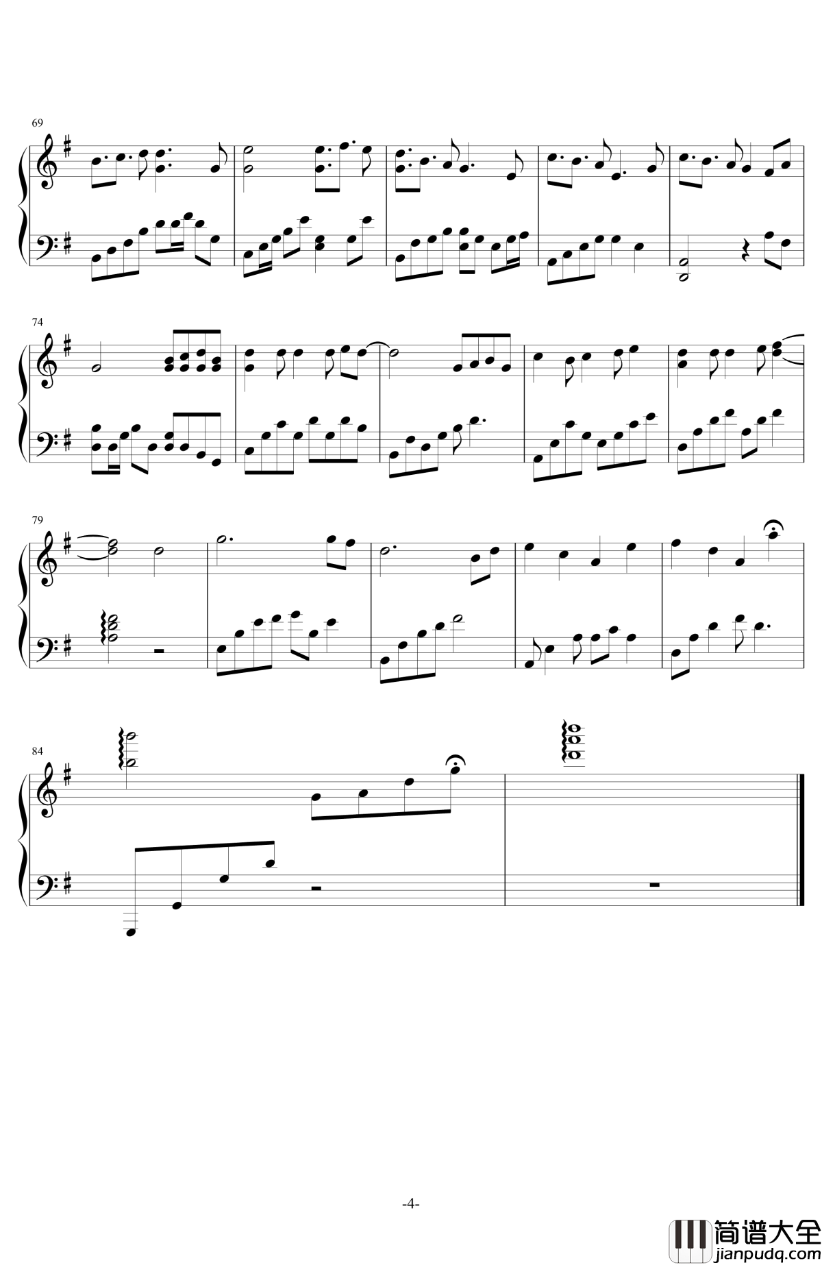 合久必婚钢琴谱_李克勤