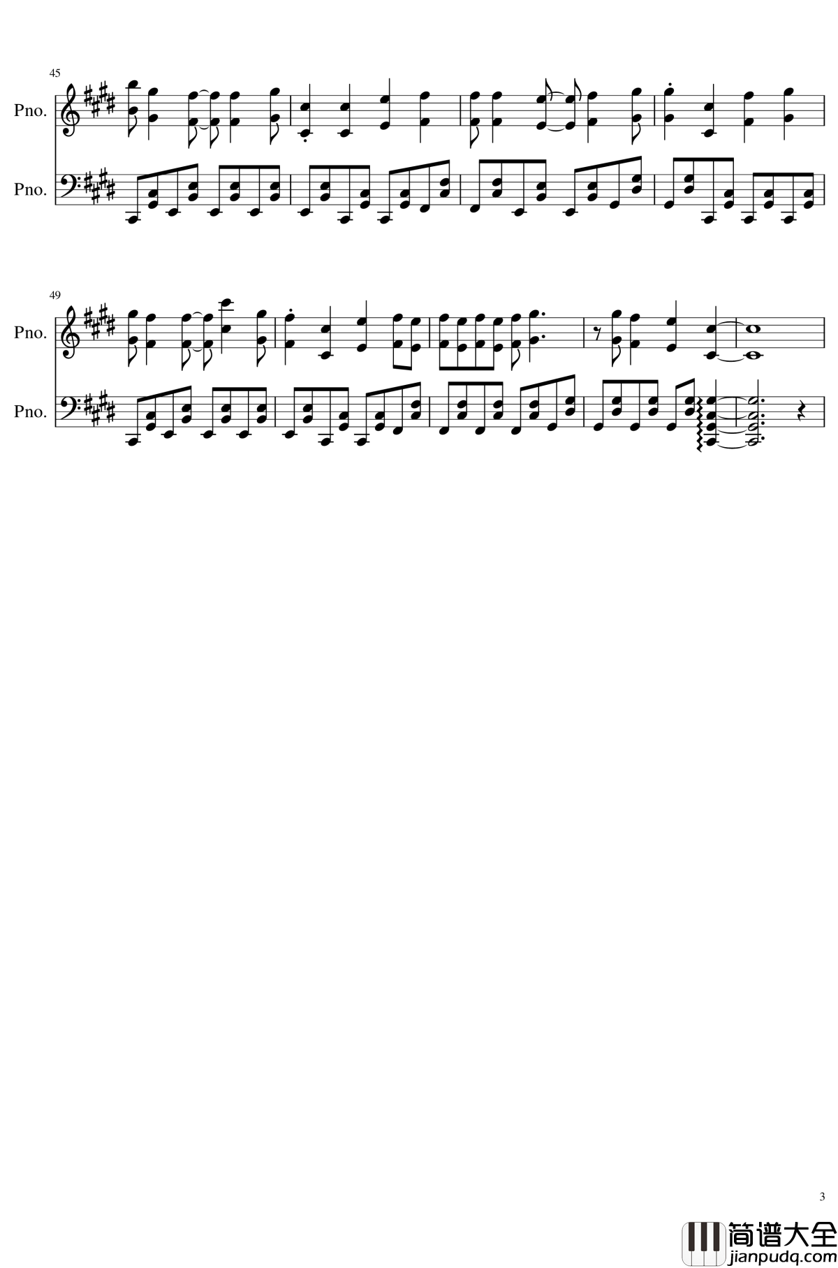 逆浪千秋钢琴谱_言和