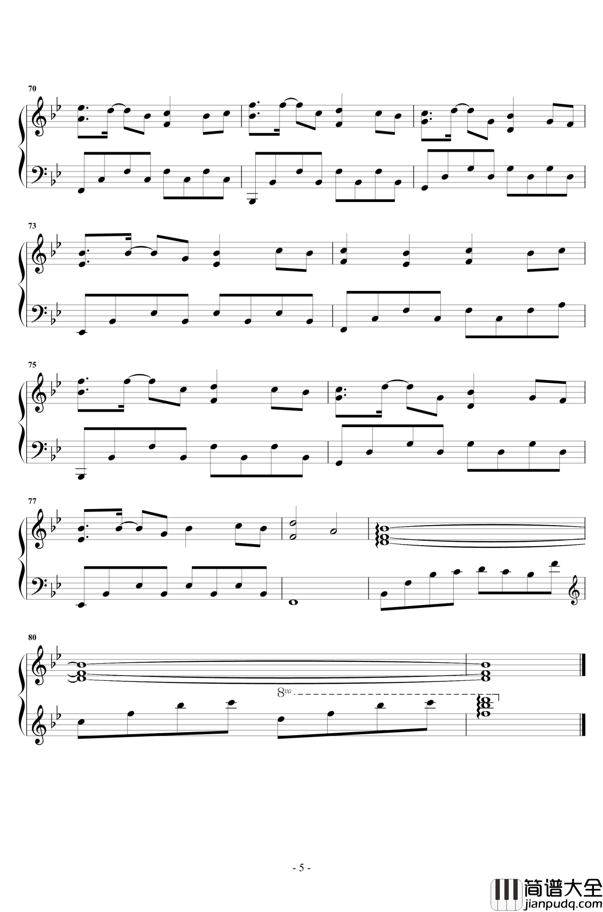 七月上钢琴谱_原声独奏_jam