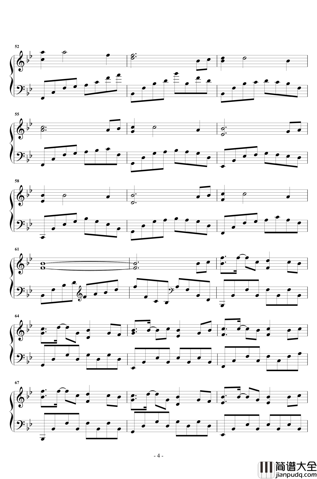 七月上钢琴谱_原声独奏_jam