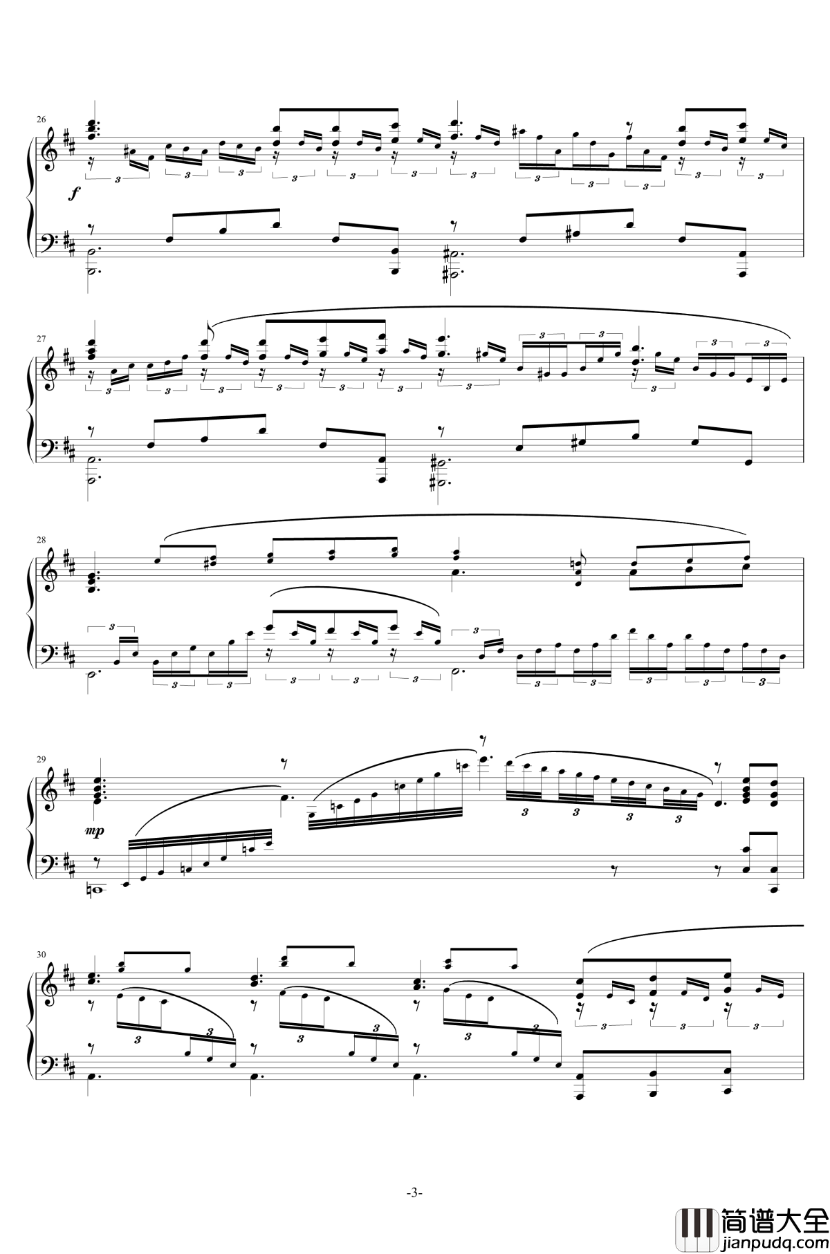 アウギュステ列島钢琴谱OST__碧蓝幻想__白沫の瀑布