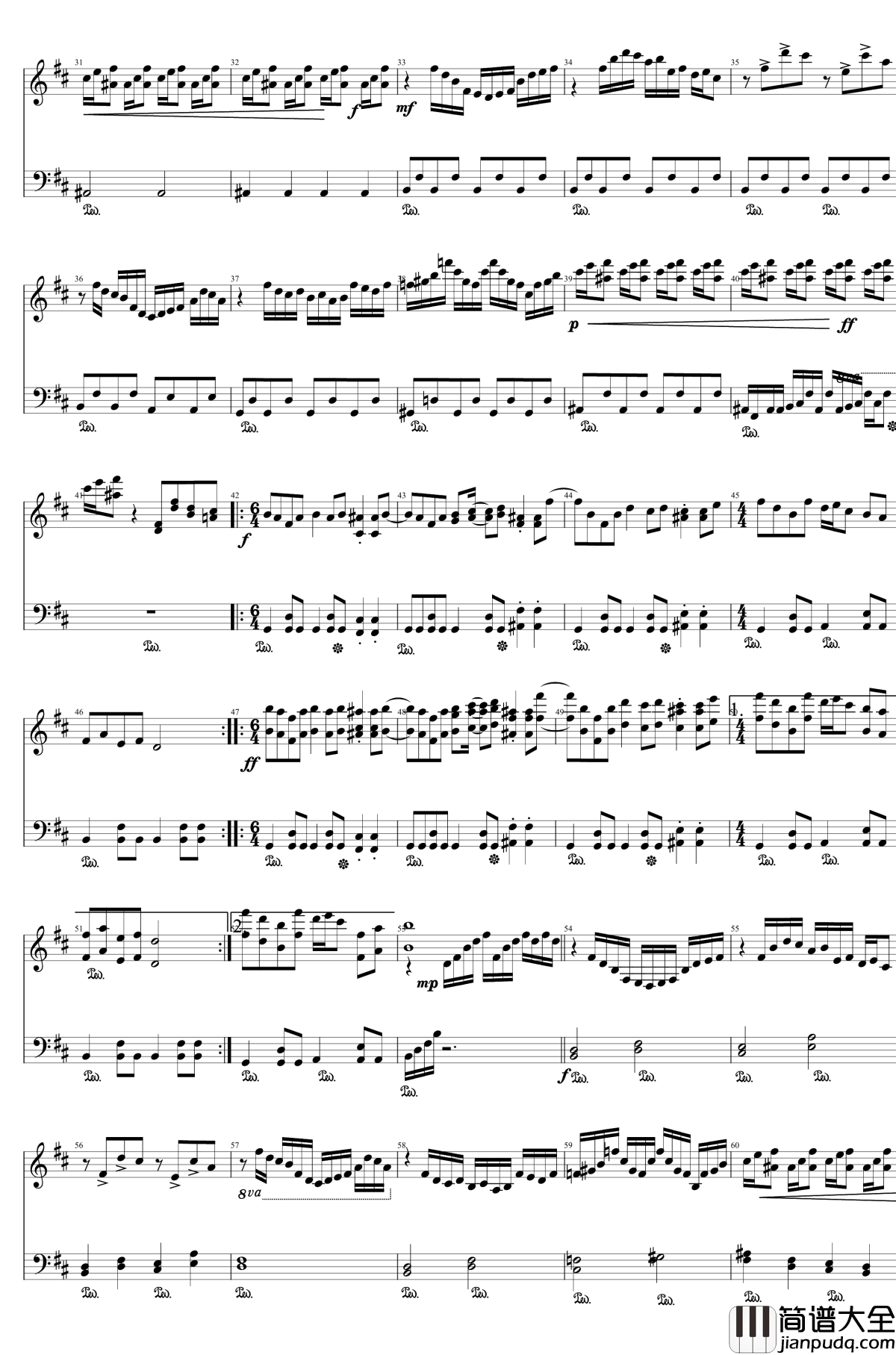 月之妖鸟化猫之幻钢琴谱_东方project/東方project_东方project