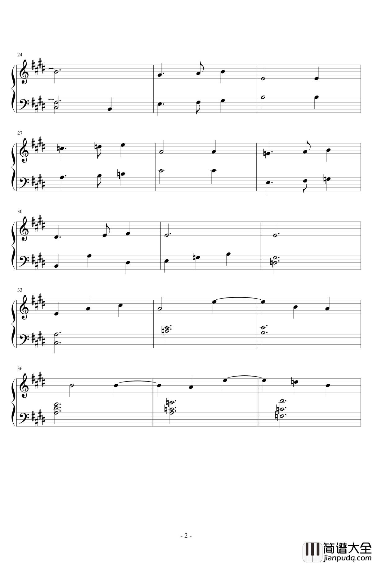 小小摇篮曲钢琴谱_姐姐的吉他