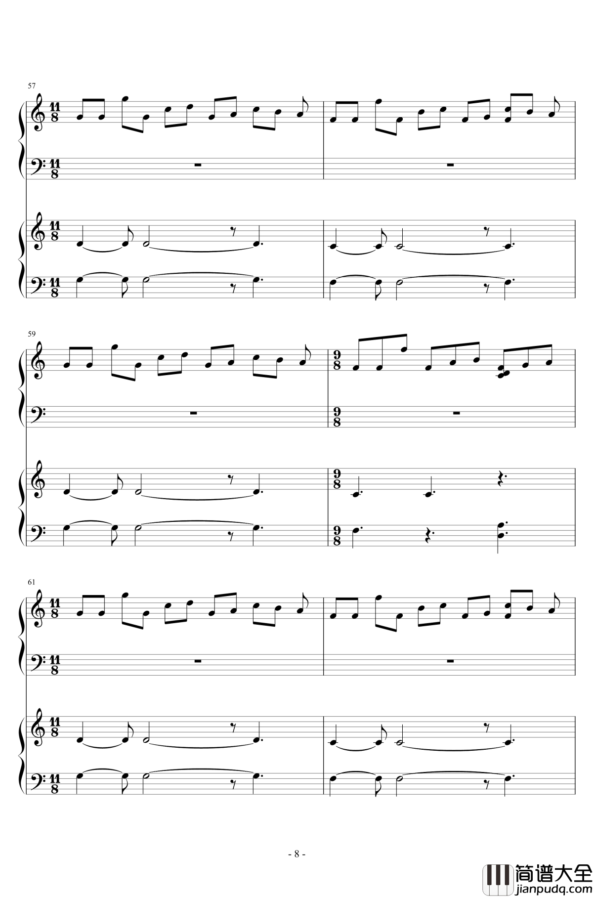 春又来回旋曲钢琴谱_吉松隆__昴宿星团舞曲6_7