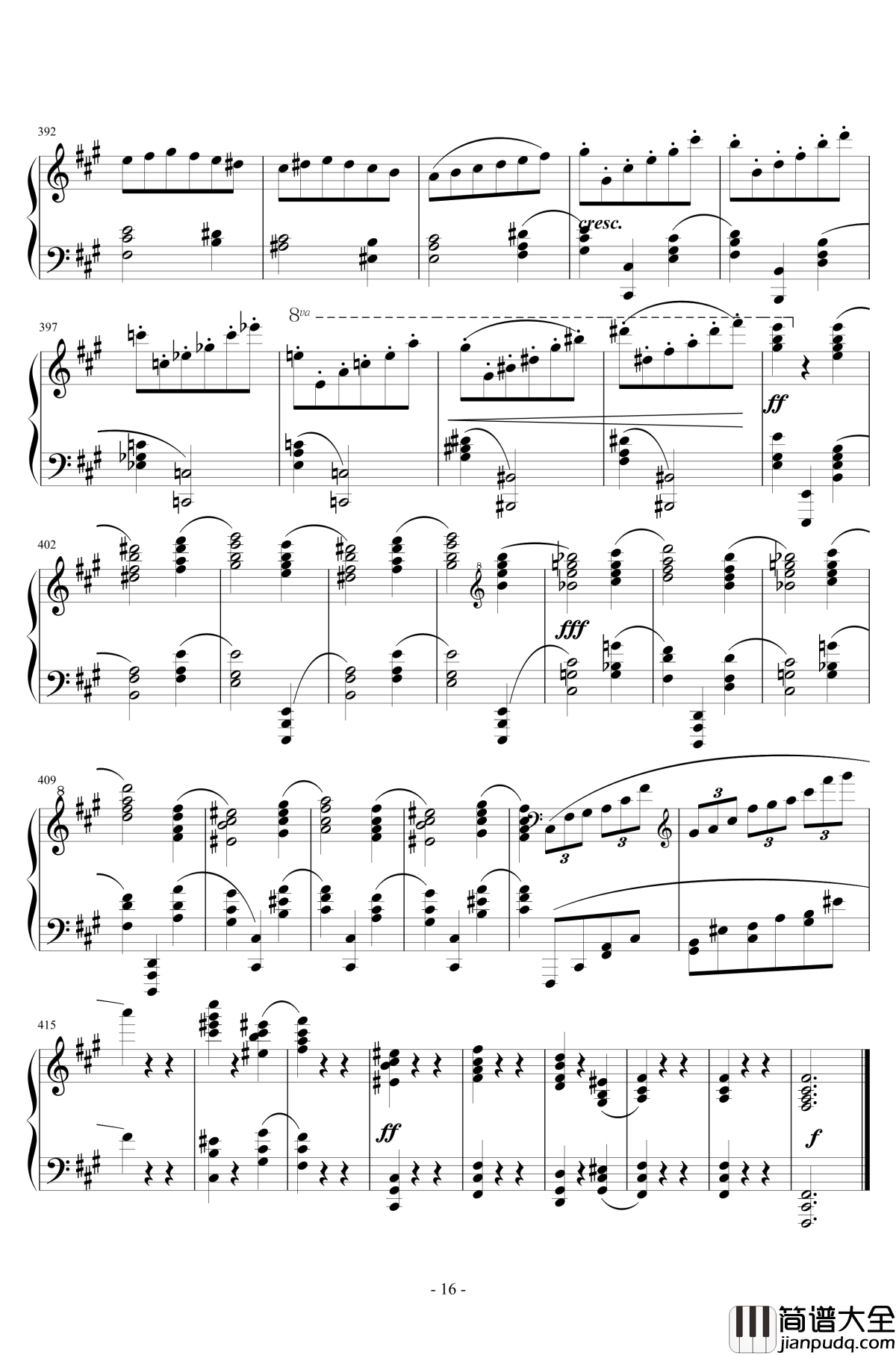 第三乐章钢琴谱_A大调奏鸣曲_清代皇帝