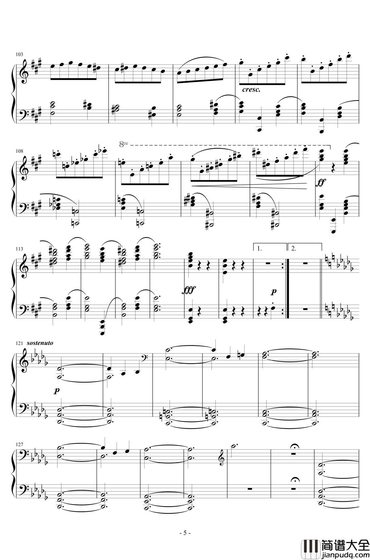 第三乐章钢琴谱_A大调奏鸣曲_清代皇帝