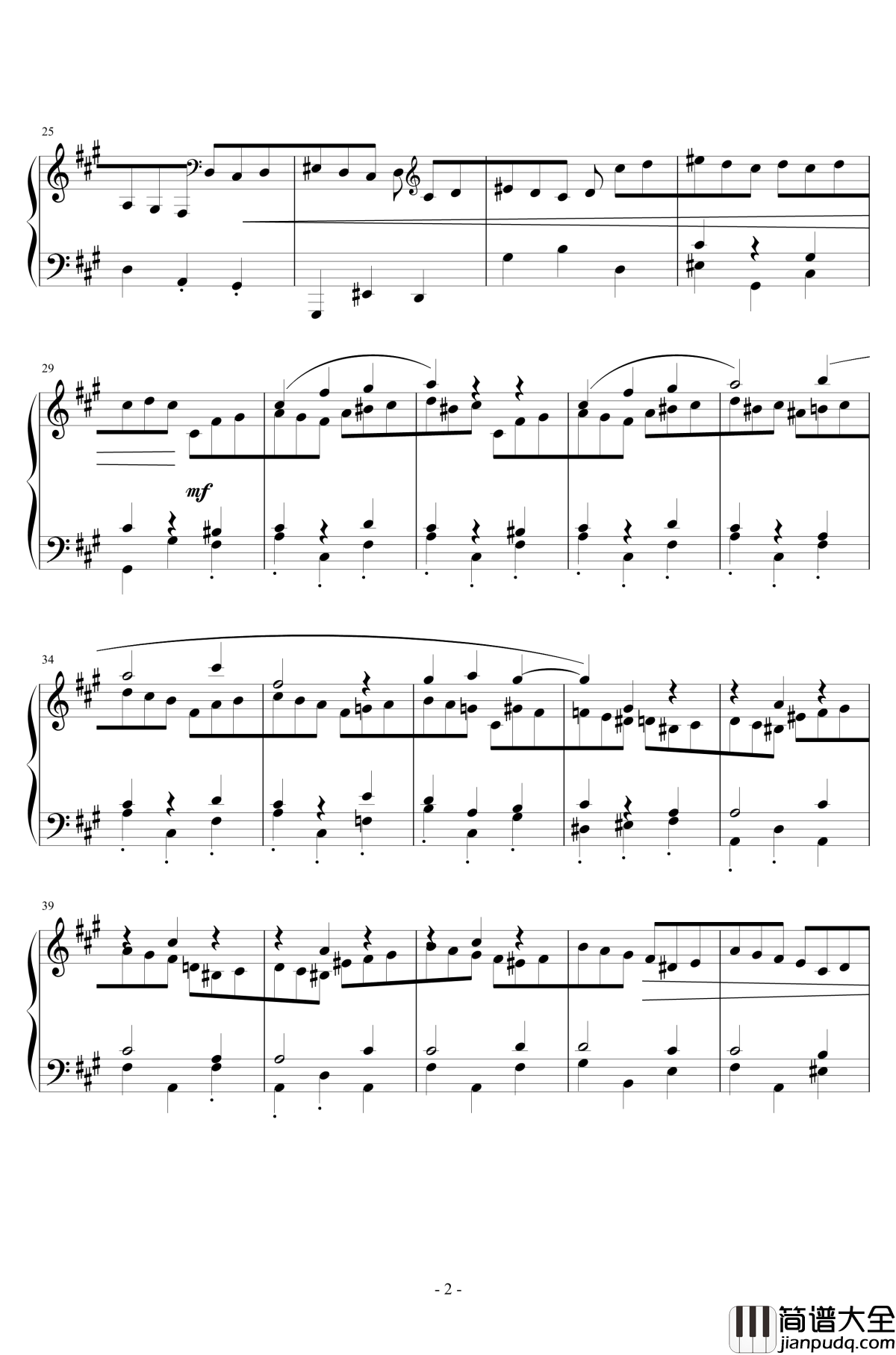 第三乐章钢琴谱_A大调奏鸣曲_清代皇帝