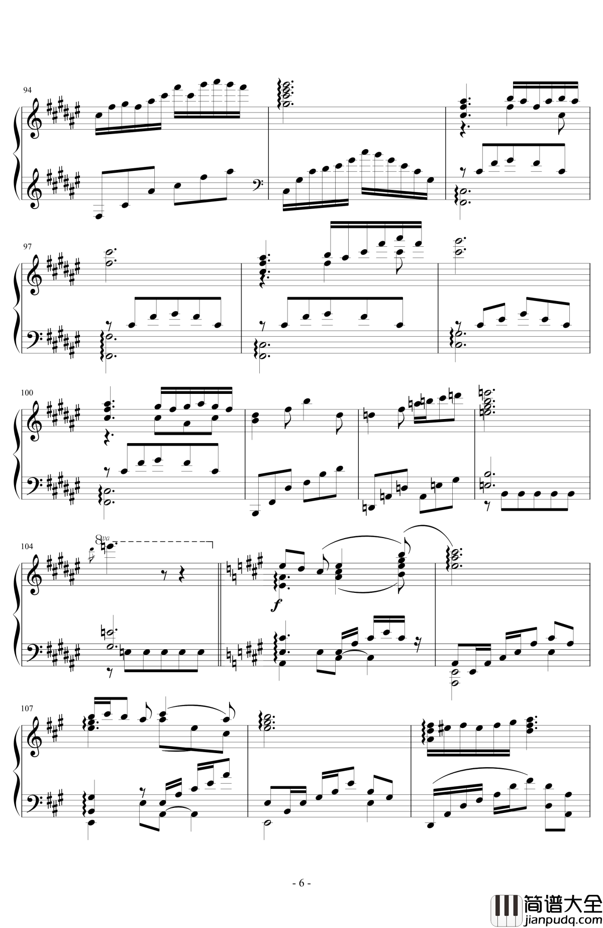 星空下的内浦钢琴谱_Kunikida_Hanayo