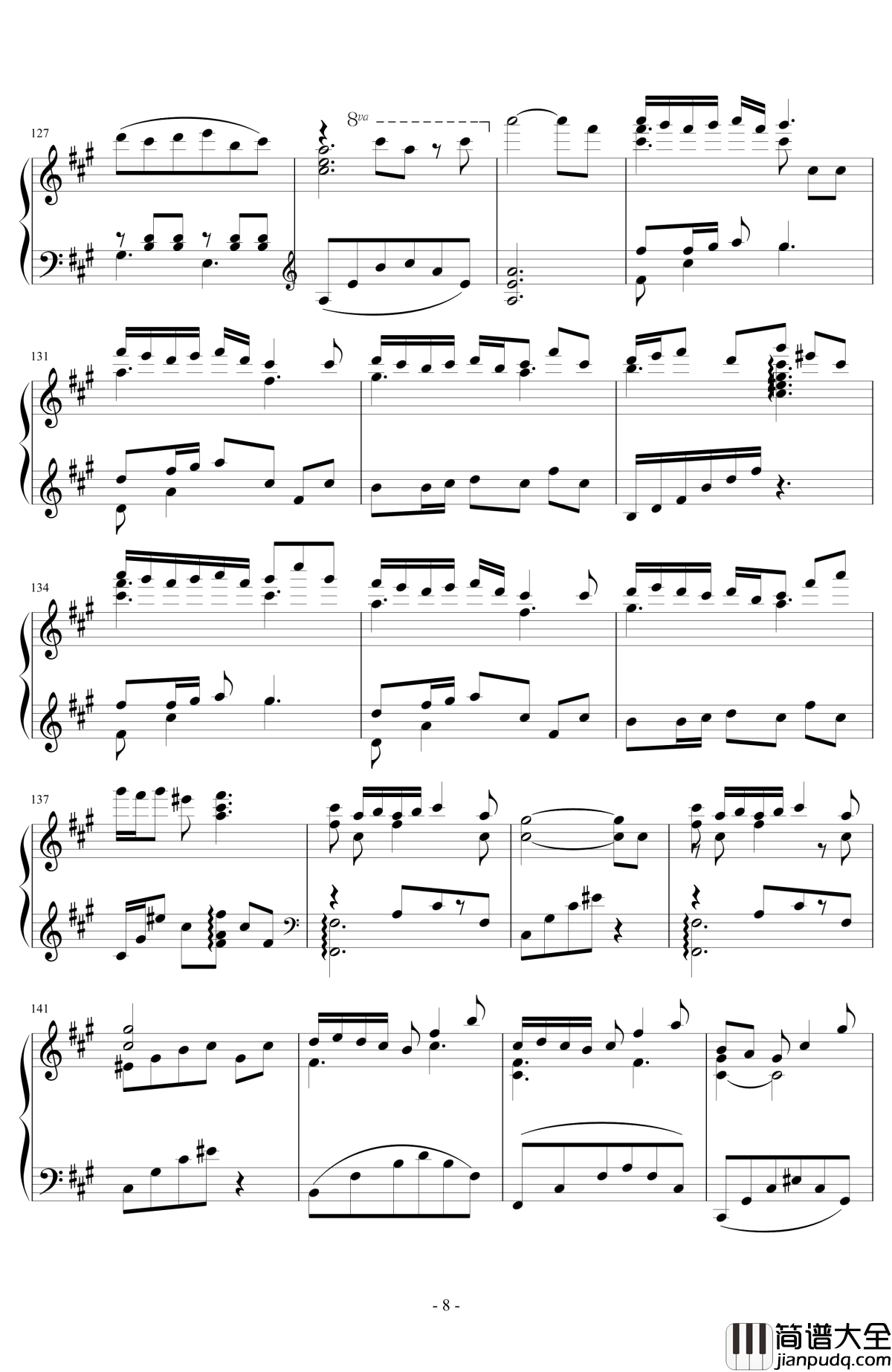 星空下的内浦钢琴谱_Kunikida_Hanayo