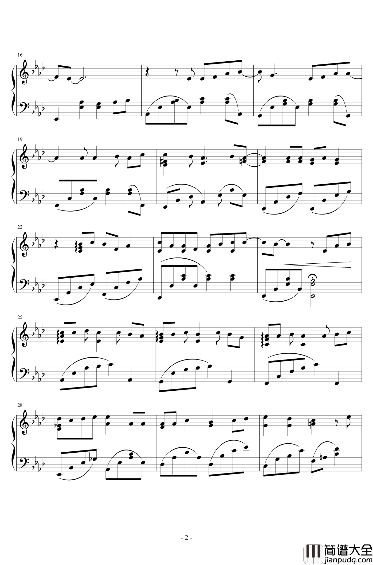 应许之心钢琴谱_独奏_恋与制作人