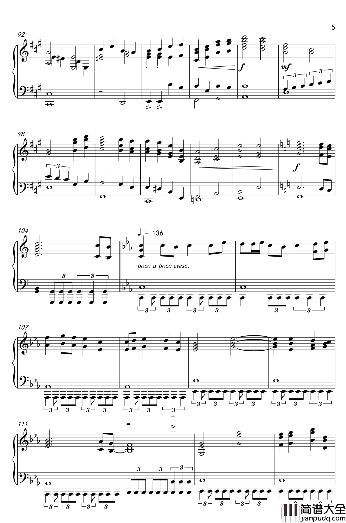 星に駆られて钢琴谱_怪物猎人