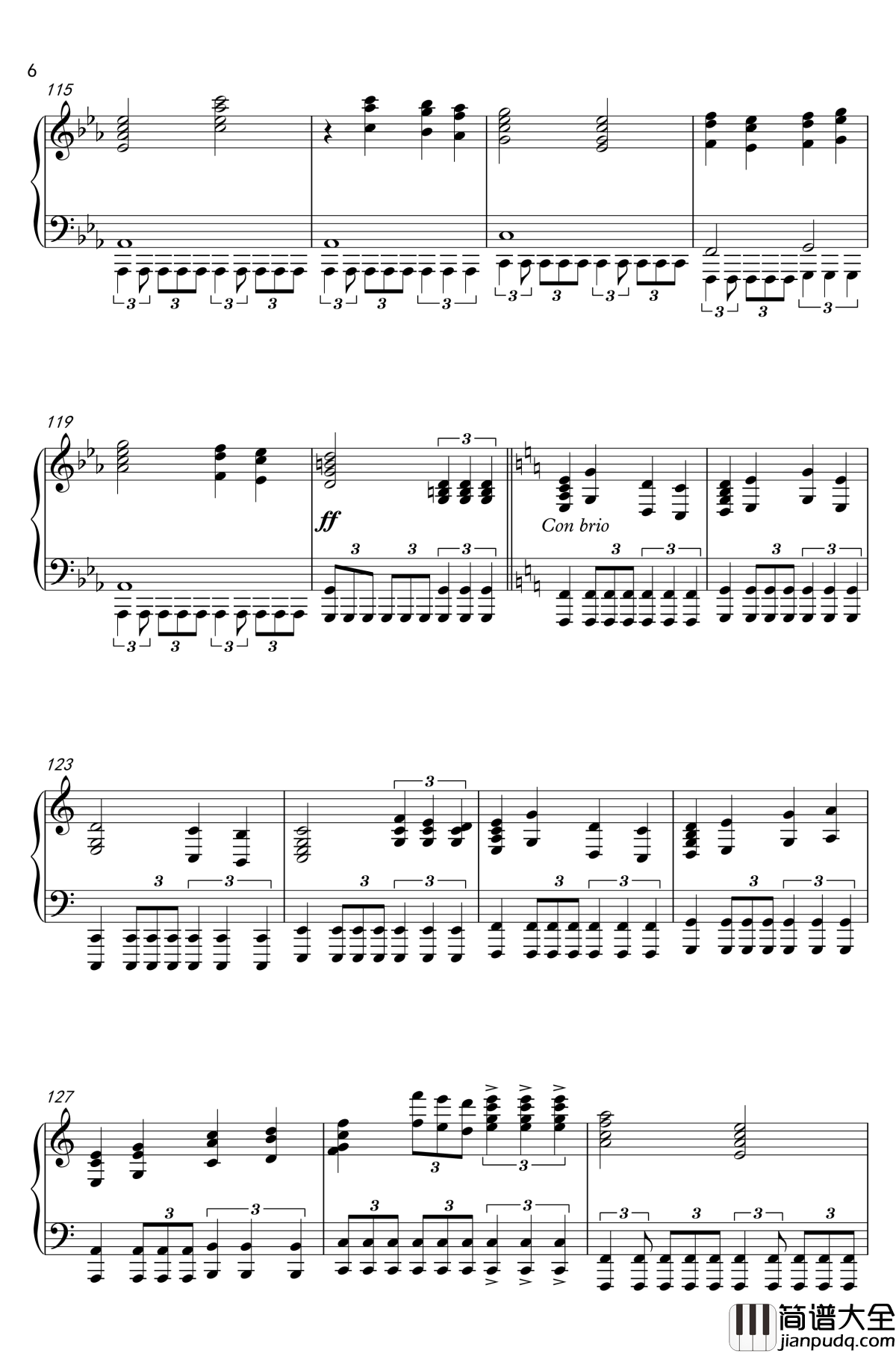 星に駆られて钢琴谱_怪物猎人