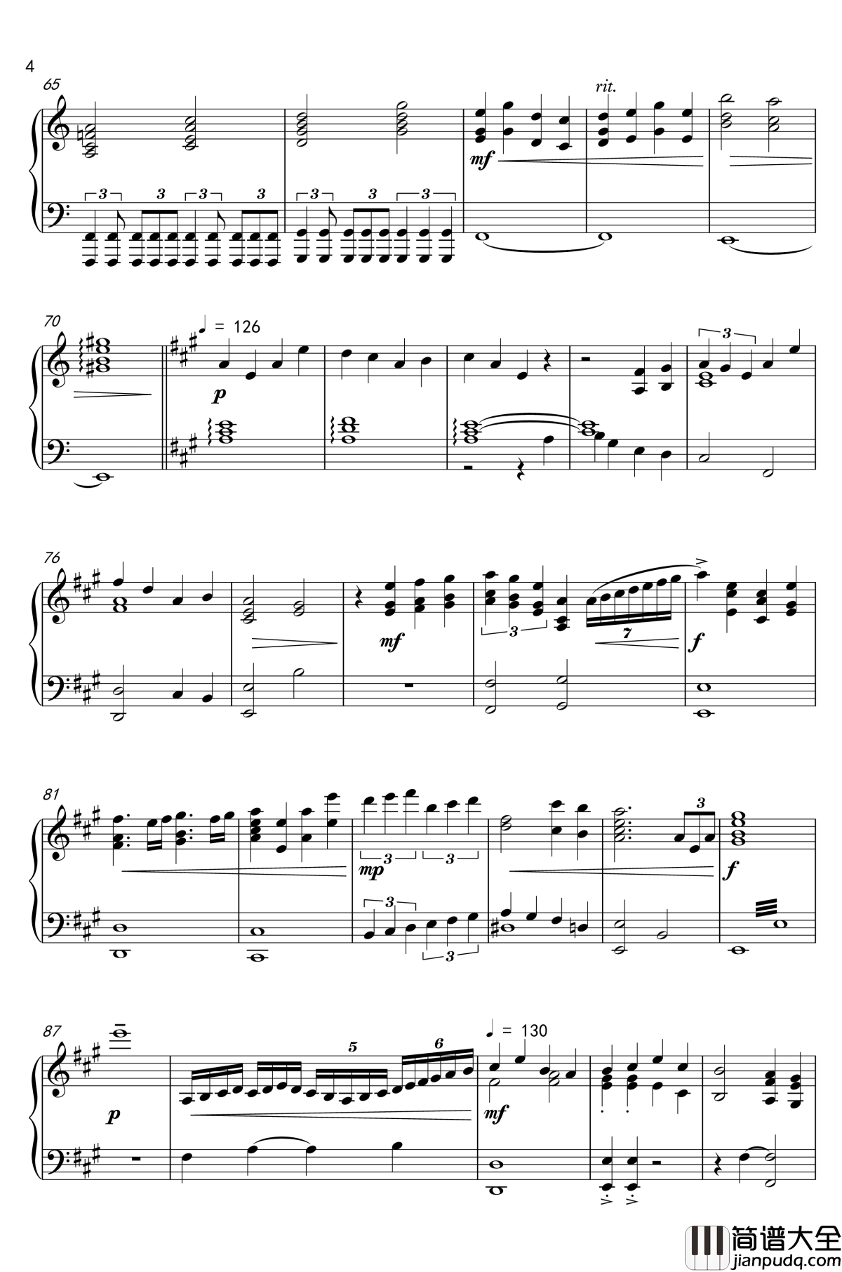 星に駆られて钢琴谱_怪物猎人