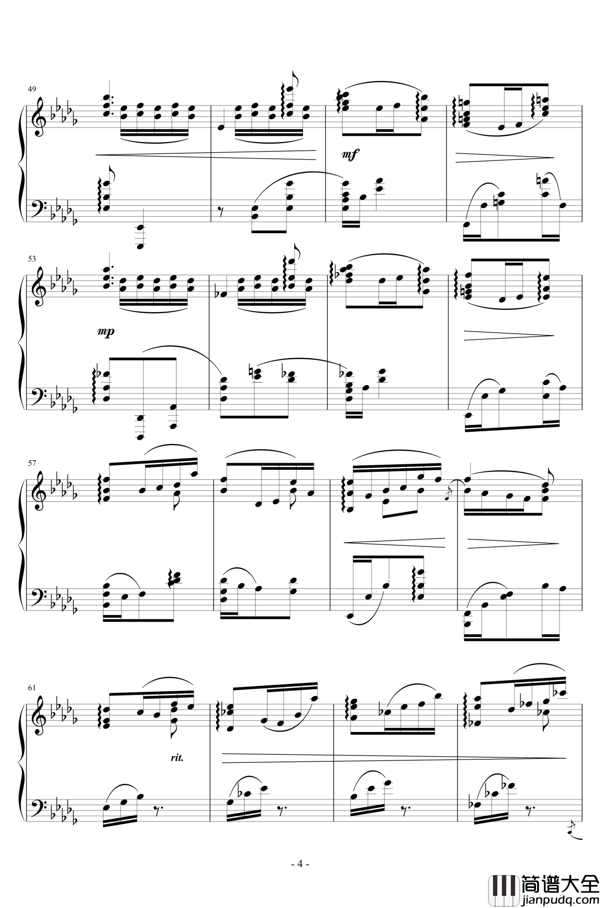 彩云河钢琴谱_琴欲