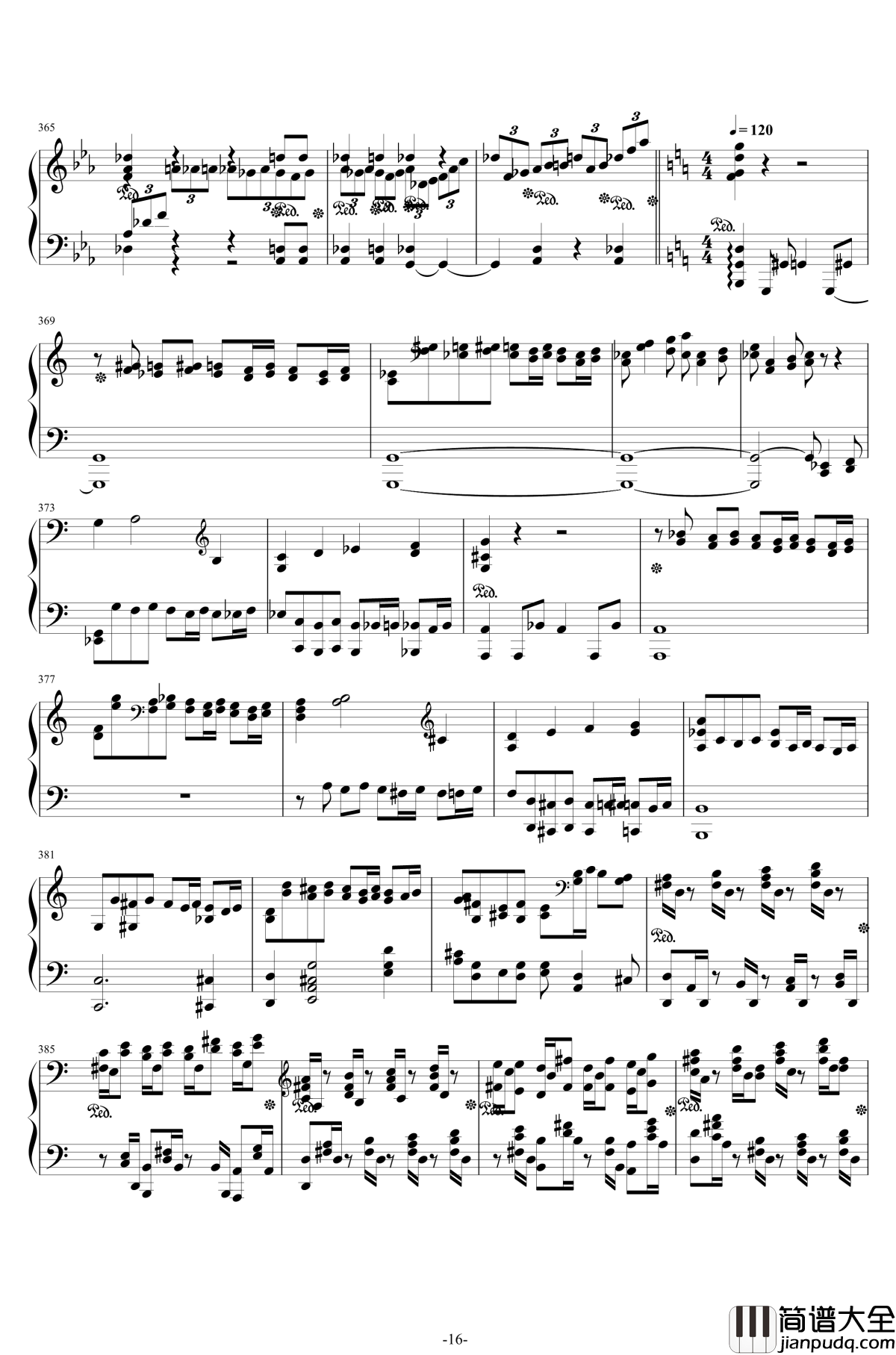 第二钢琴协奏曲钢琴谱_第三乐章独奏版_c小调_拉赫马尼若夫