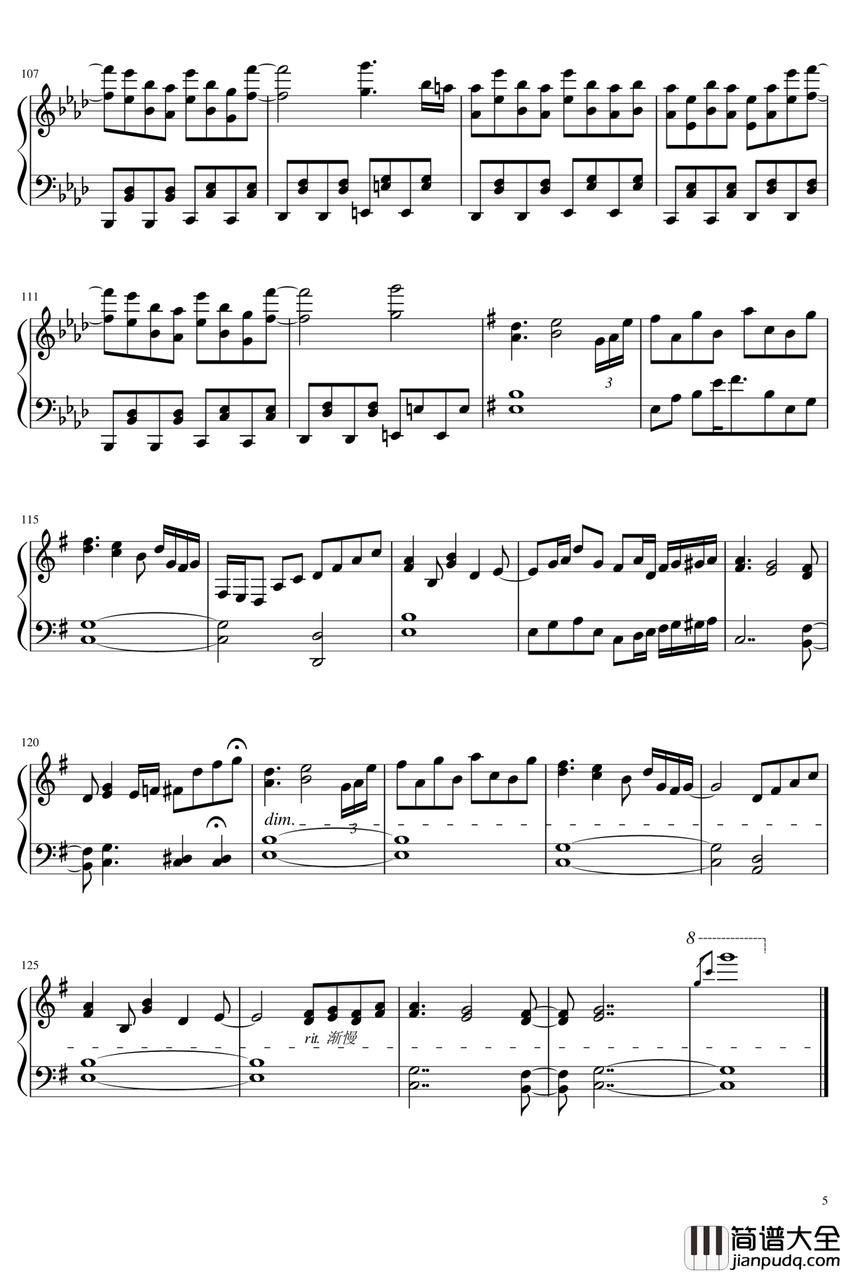 死霊の夜桜钢琴谱_东方神灵庙_东方project