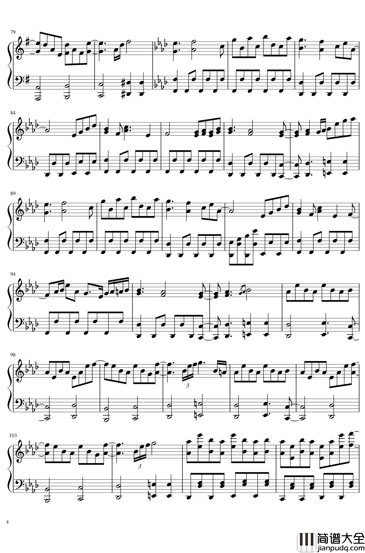 死霊の夜桜钢琴谱_东方神灵庙_东方project