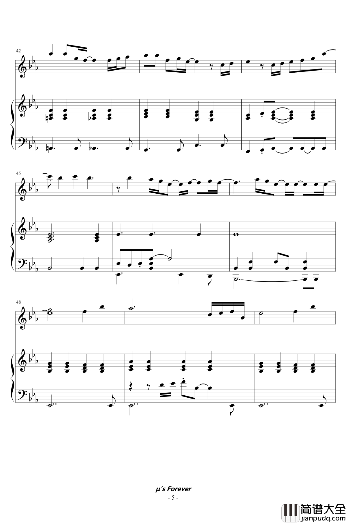 [Love_Live钢琴谱_剧场版BD_これから_主奏