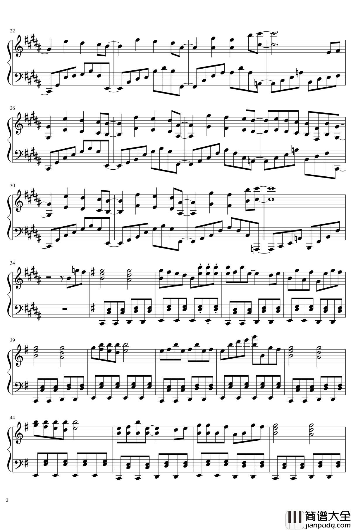 幽霊楽団钢琴谱_东方妖妖梦_东方project_触手猴_Phantom_Ensemble