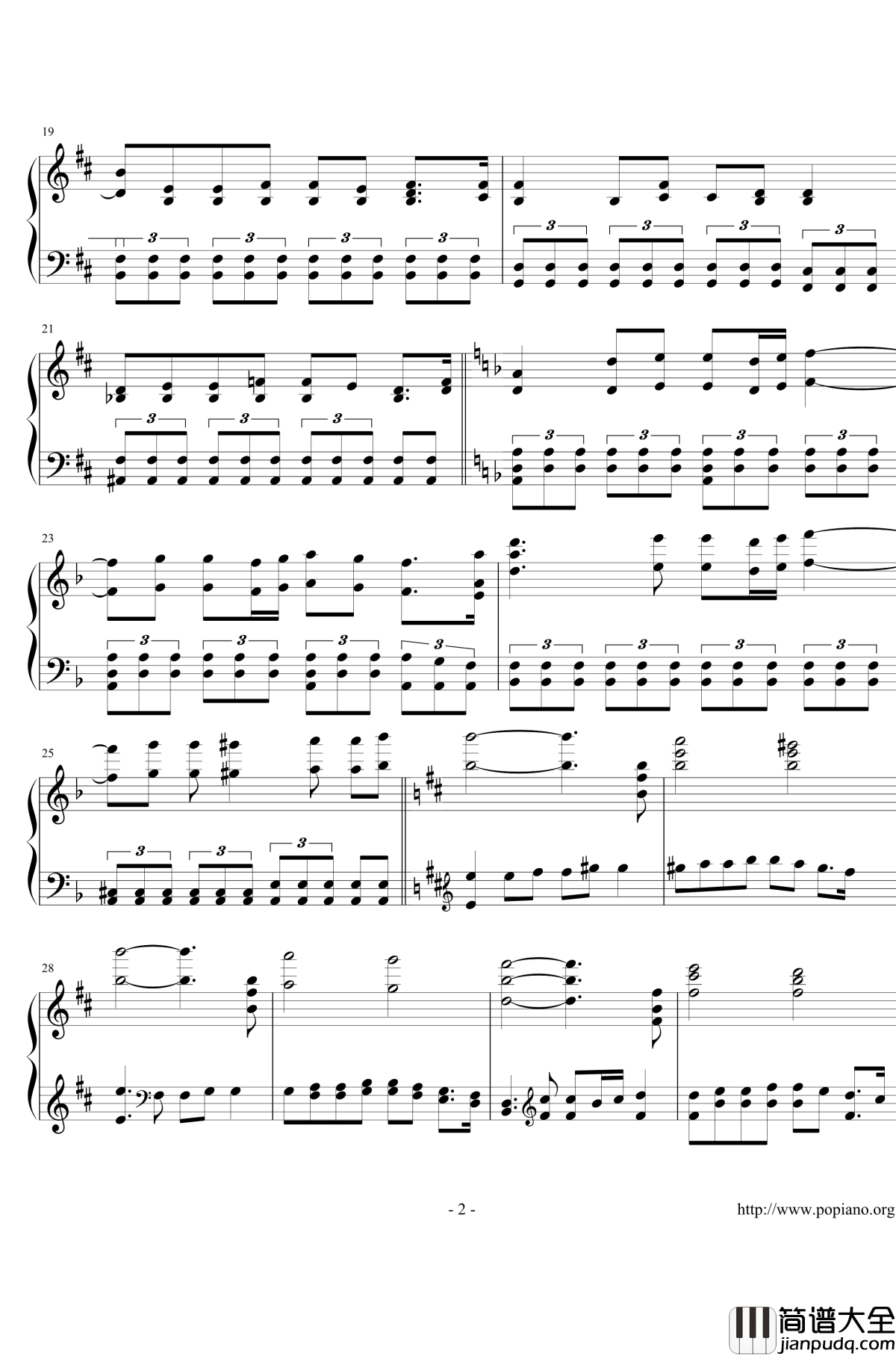 The_Earth钢琴谱_跳舞的线