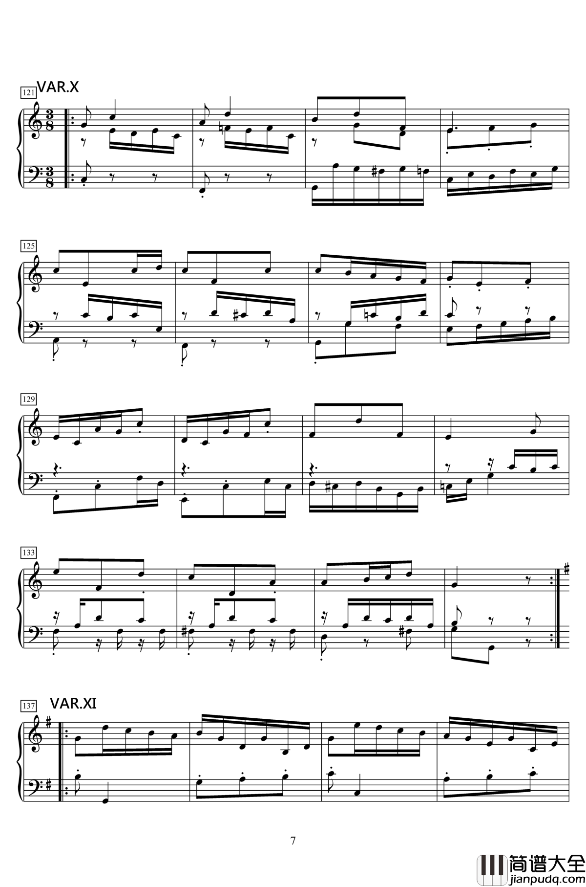 小快板与变奏钢琴谱_KioooS