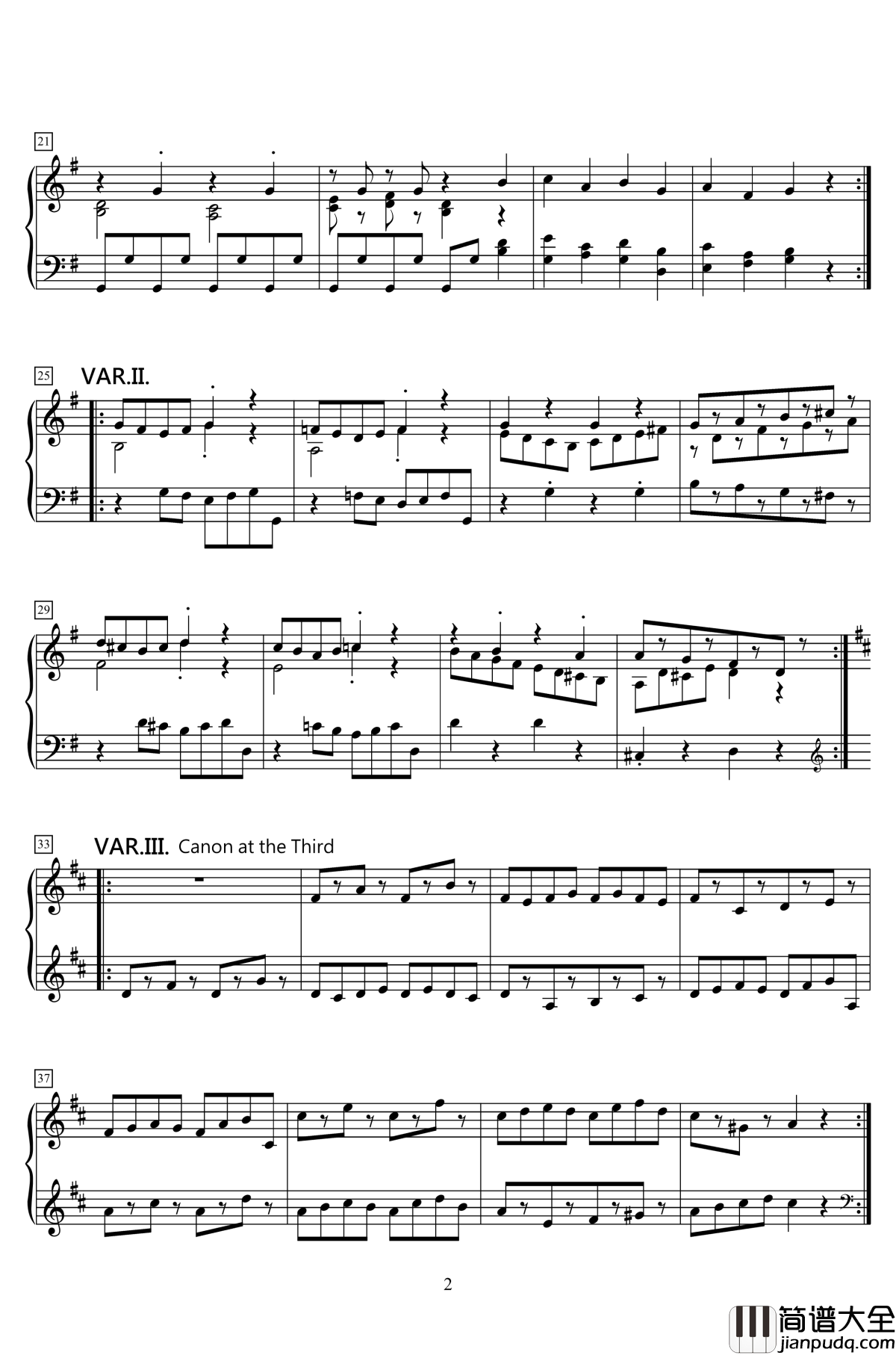 小快板与变奏钢琴谱_KioooS