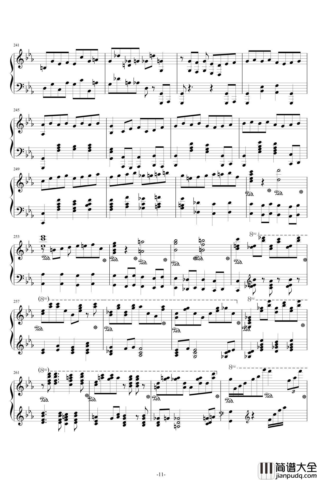 第二钢琴协奏曲钢琴谱__第三乐章独奏版_拉赫马尼若夫_c小调