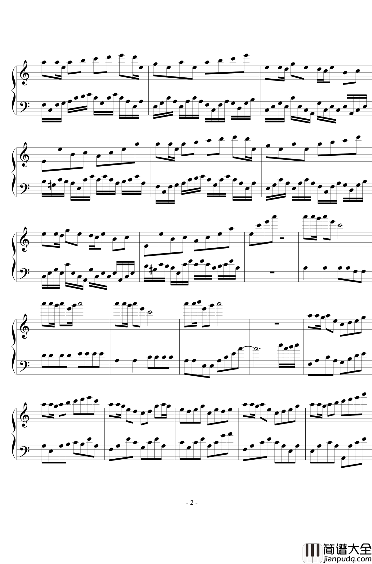 Horino钢琴谱_Handsome_Ju