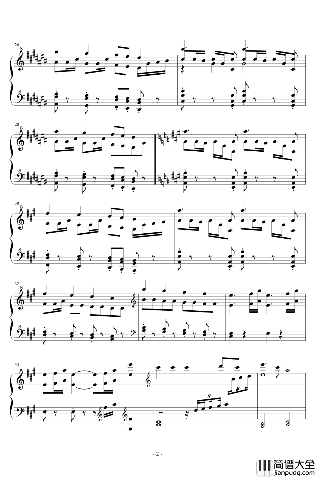 圣诞前夕钢琴谱_The_Christmas_Eve_跳舞的线