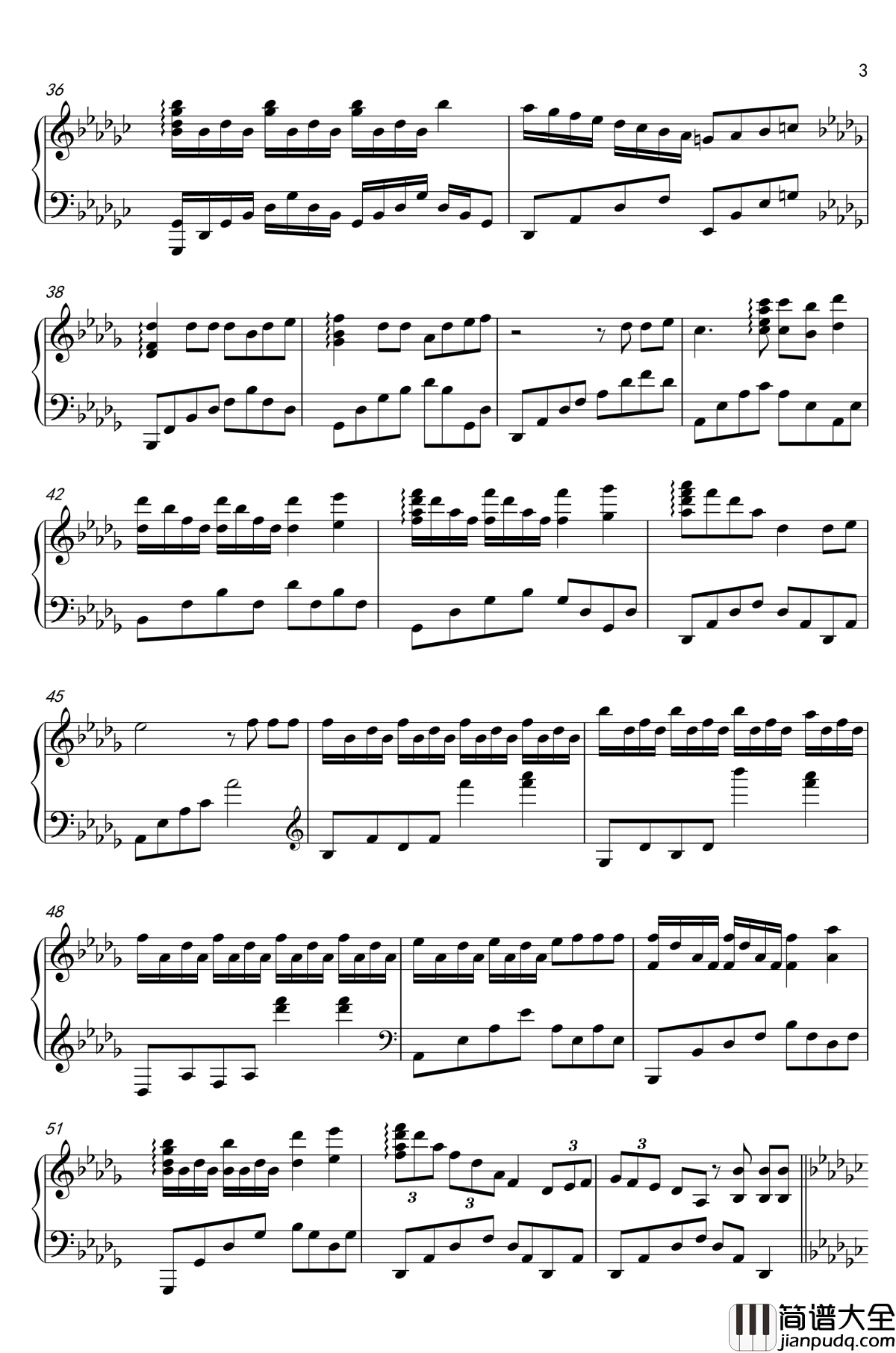 Faded钢琴谱_钢琴弹奏_Alan_Walker