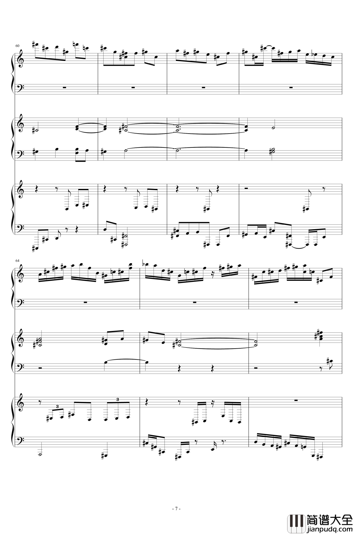 Last_Occultism钢琴谱_东方深秘录_东方project_现世的秘术师