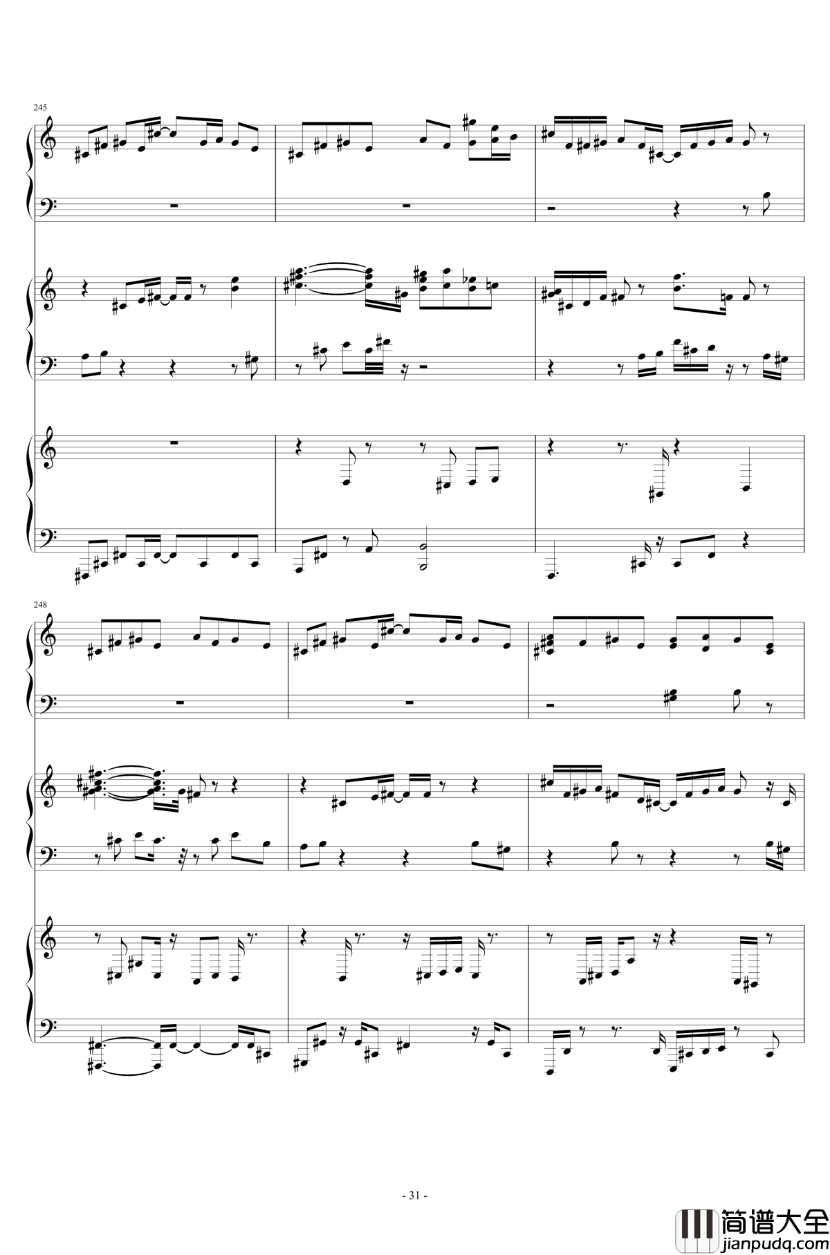 Last_Occultism钢琴谱_东方深秘录_东方project_现世的秘术师