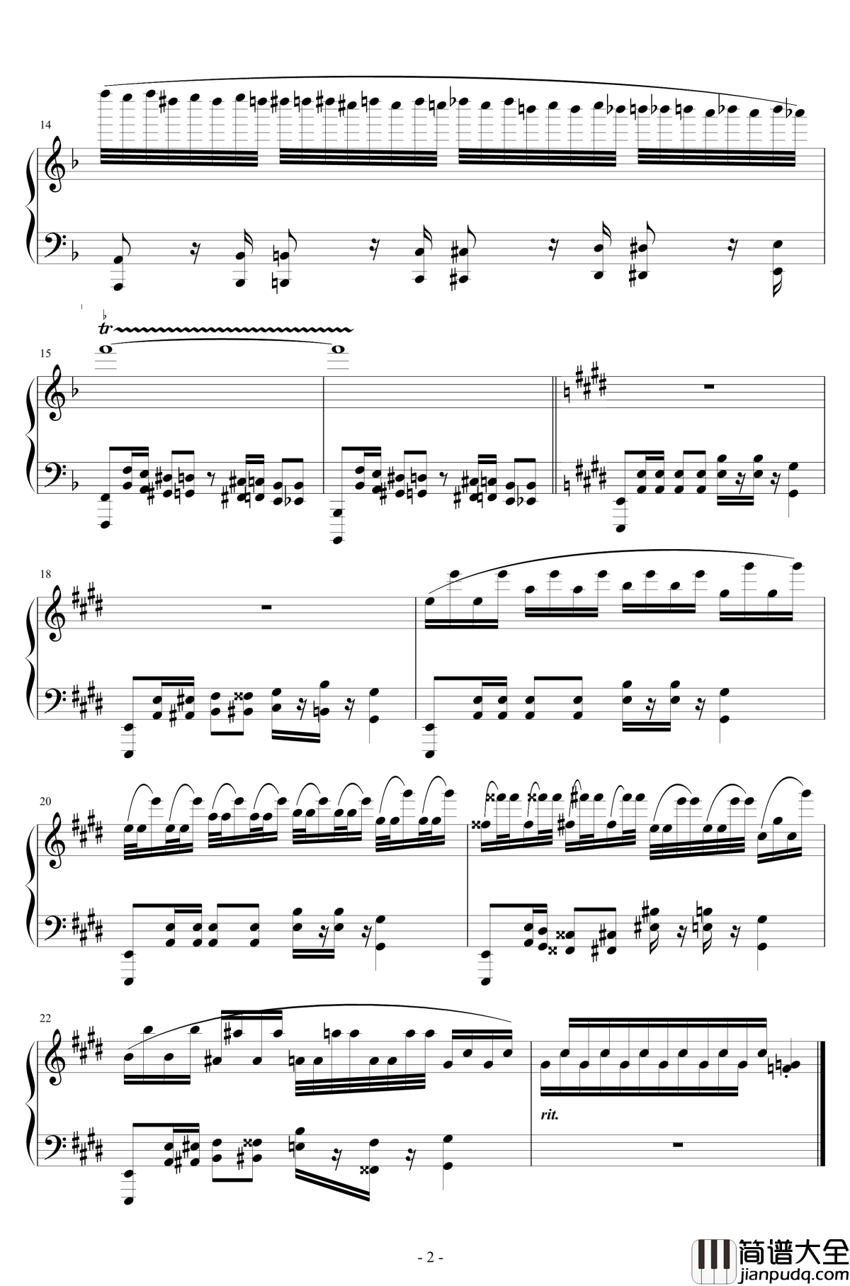 雪城奥菲斯是个大胖子钢琴谱_车致佑