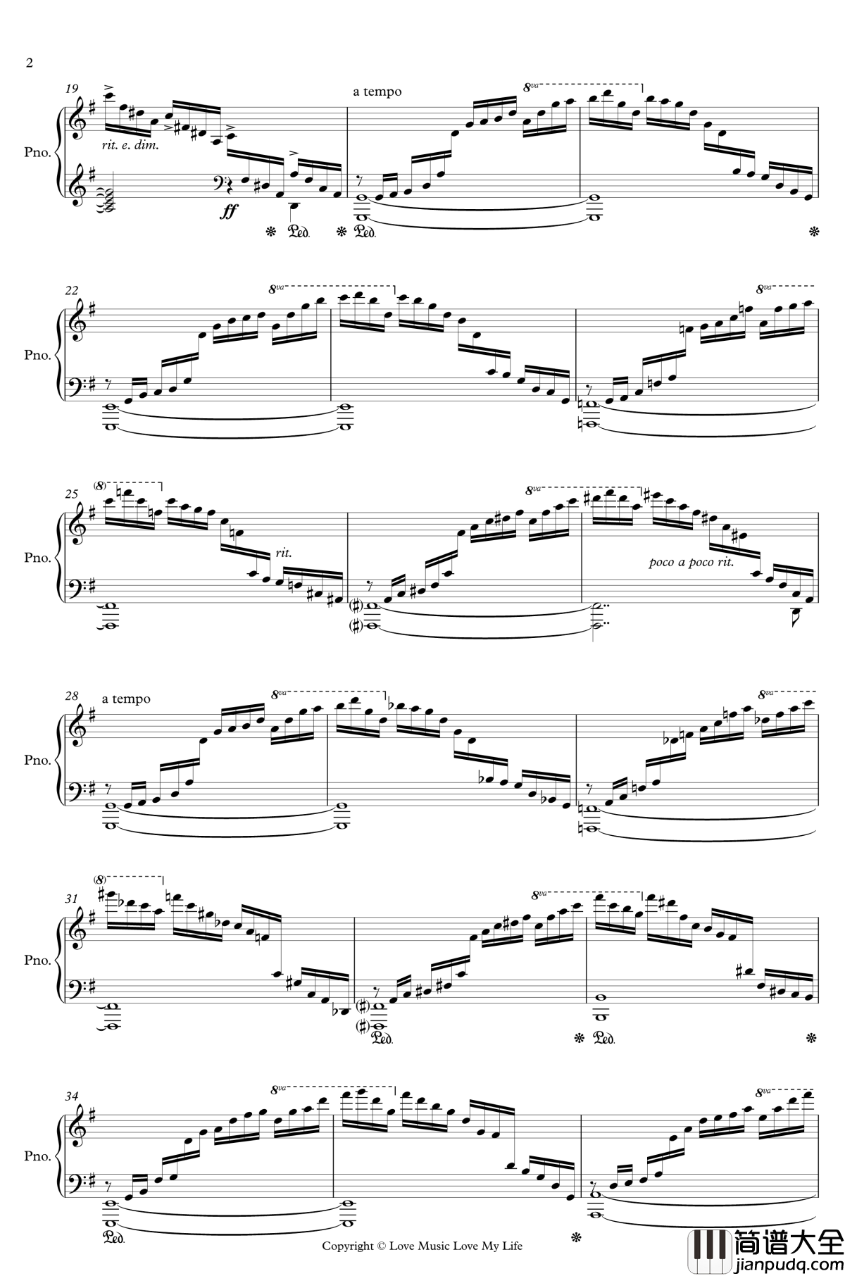 Etudes钢琴谱_Op._2_No._1_爱音乐，爱生活