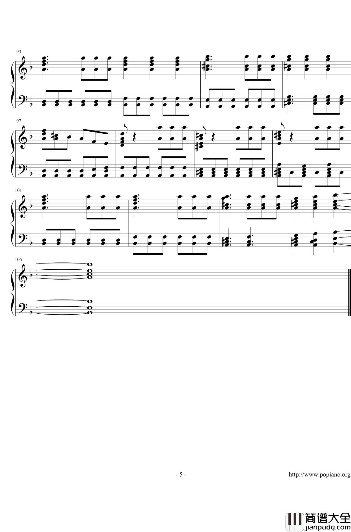 跳舞的线钢琴谱_The_Chaos