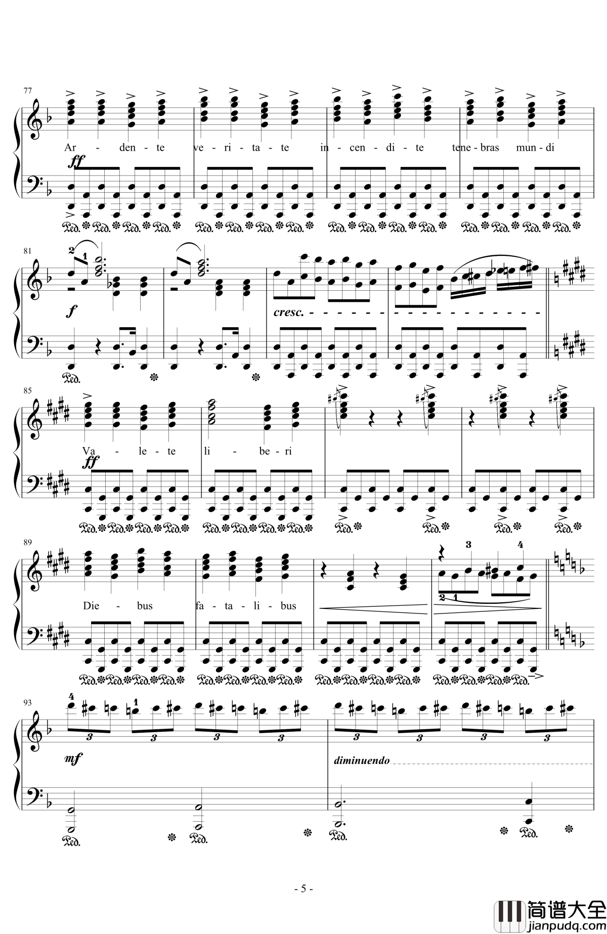 Liberi_Fatali钢琴谱_植松伸夫__Orchestra_Version