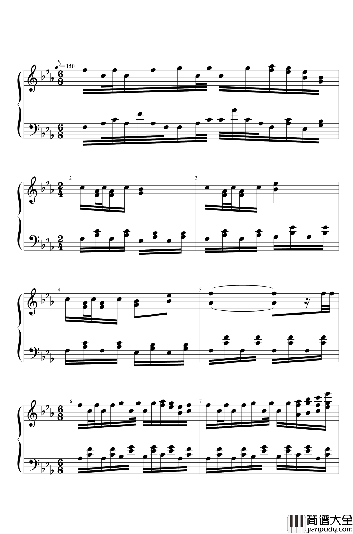 宇佐大人的白旗钢琴谱_东方花映塚_东方project