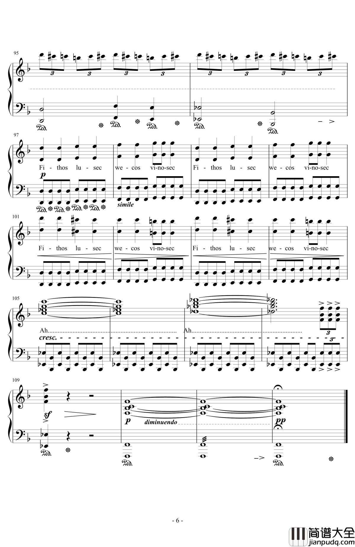 Liberi_Fatali钢琴谱_植松伸夫__Orchestra_Version