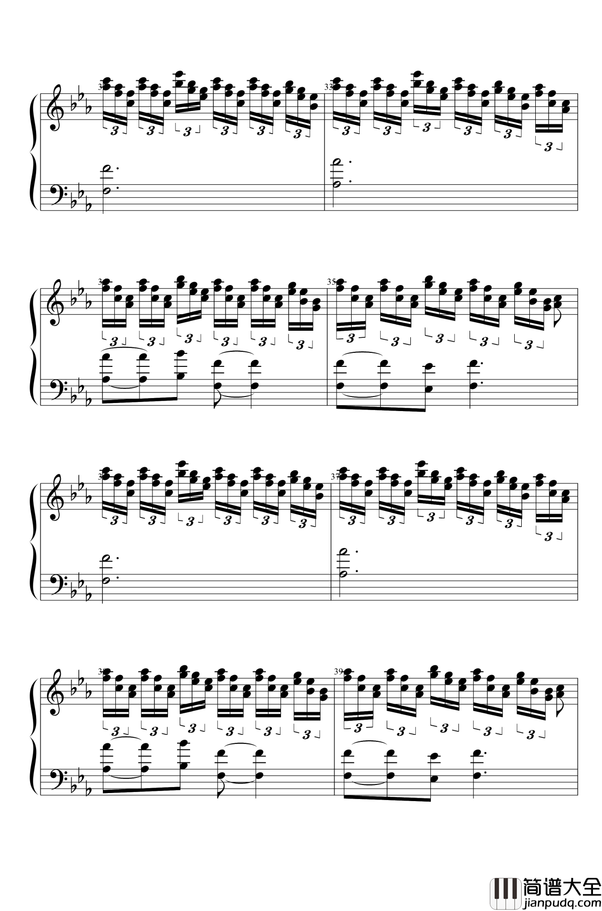 宇佐大人的白旗钢琴谱_东方花映塚_东方project