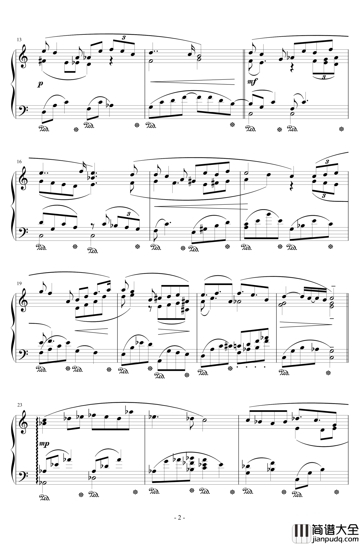 白色回忆钢琴谱_姐姐的吉他