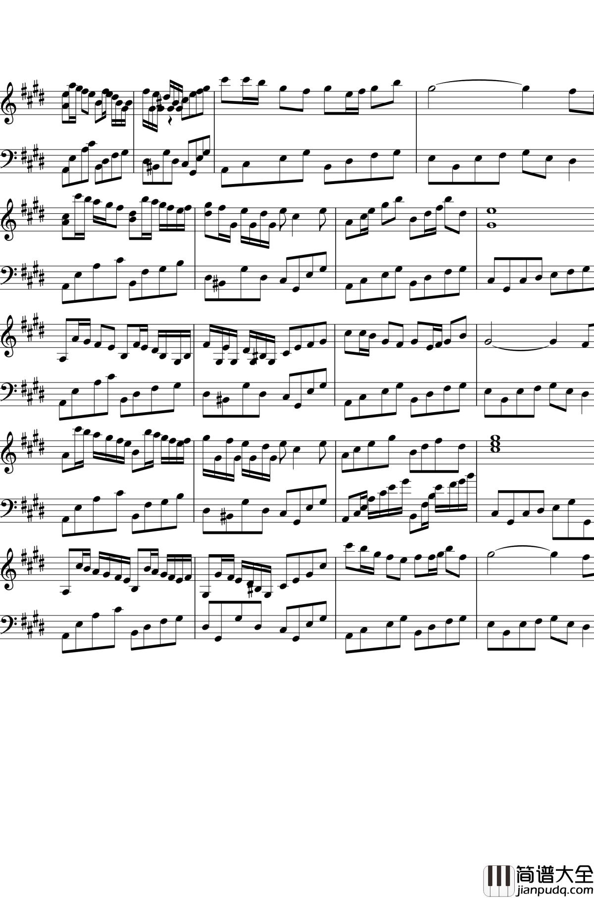 春之动钢琴谱_Handsome_Ju