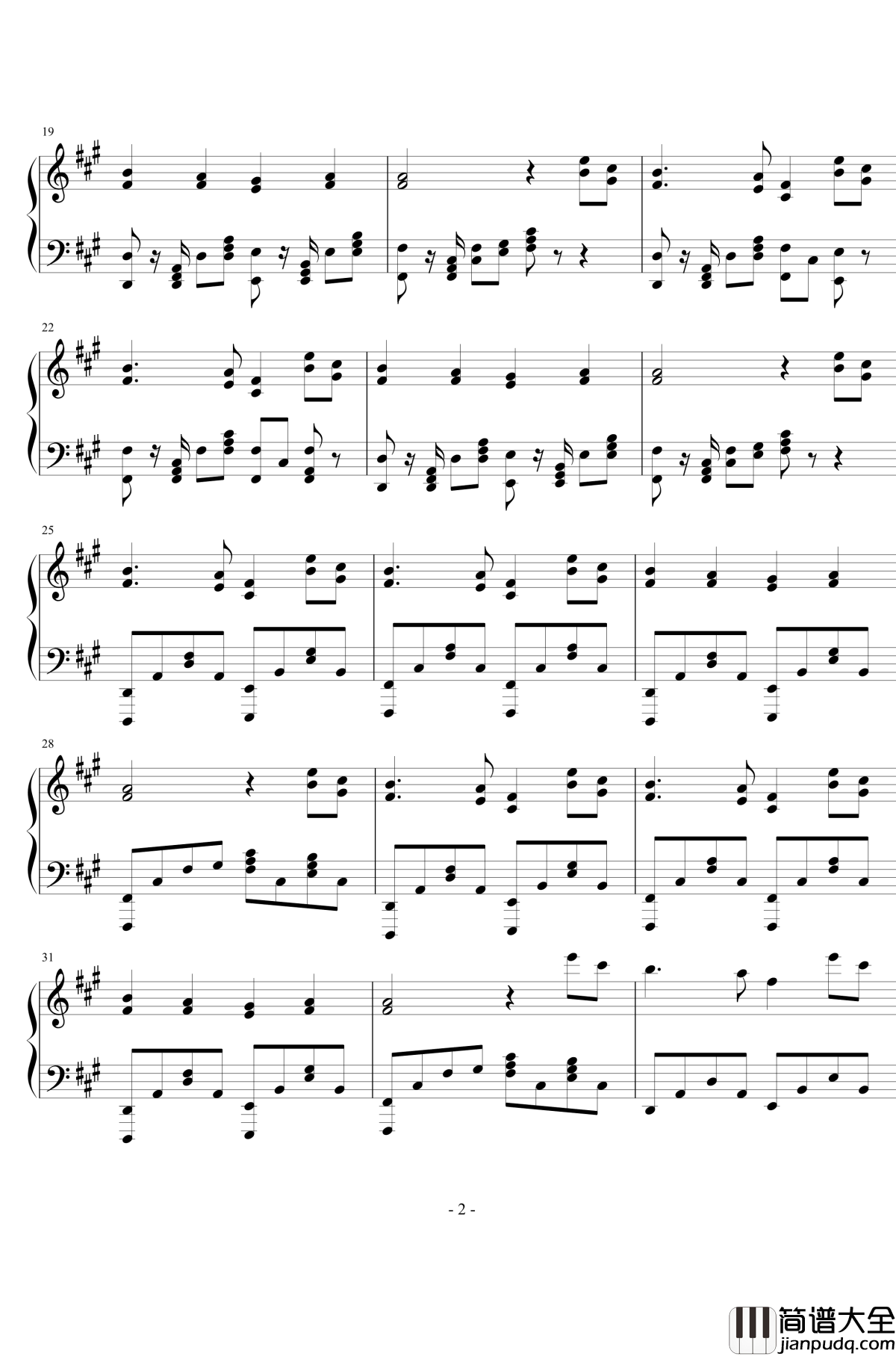 Masayoshi_Minoshima钢琴谱_斑鸠