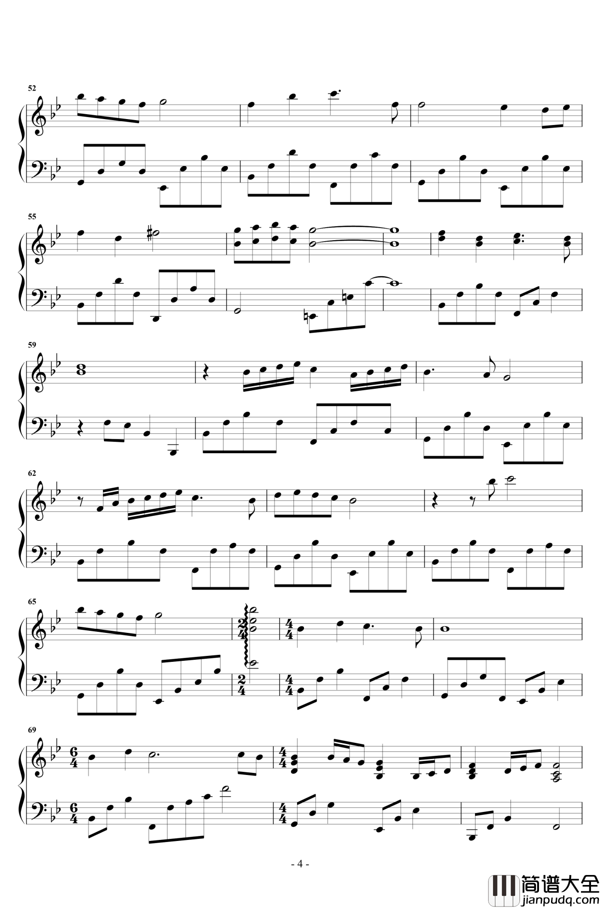 国王与乞丐钢琴谱_抒情独奏_华晨宇