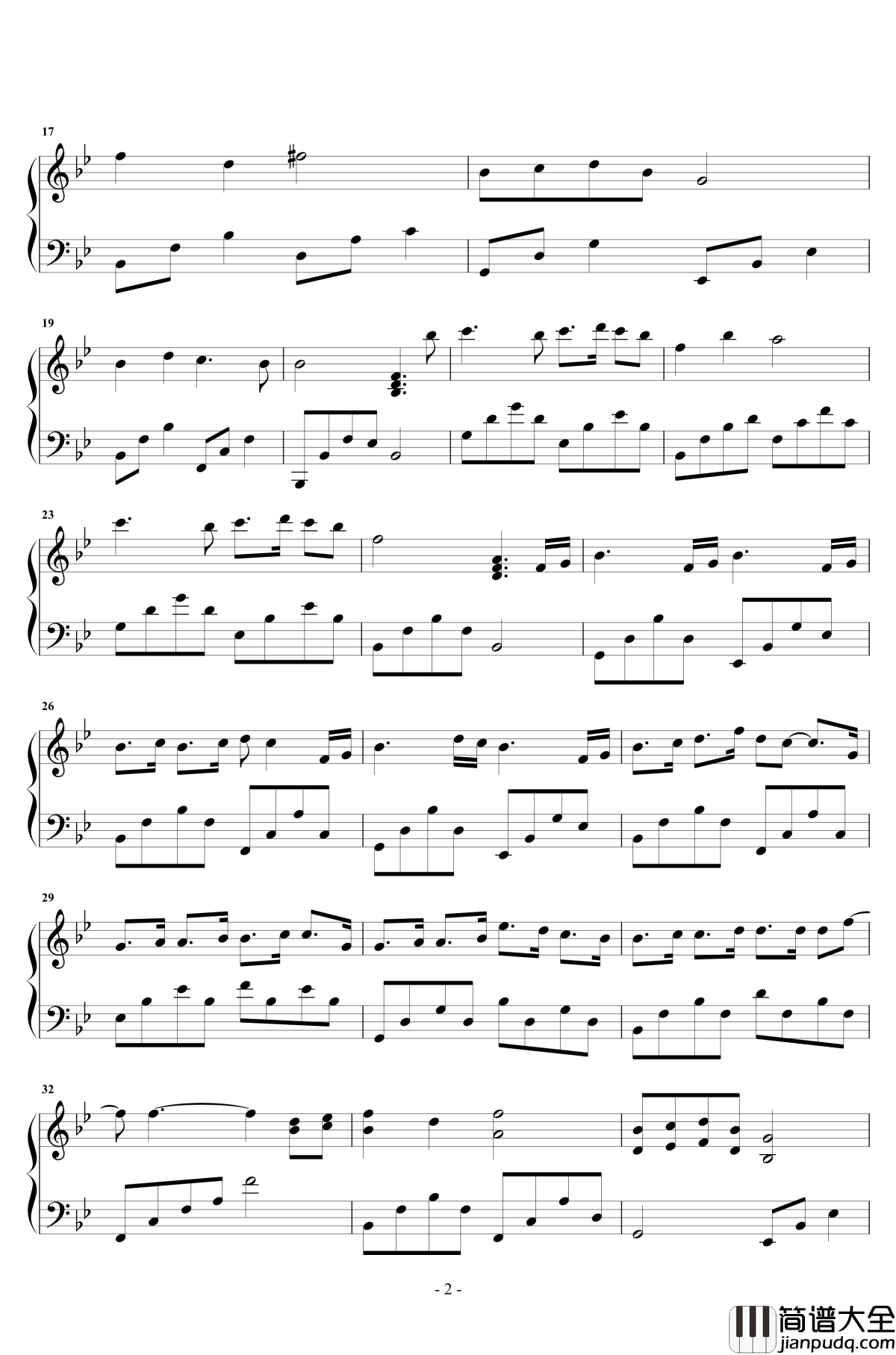 国王与乞丐钢琴谱_抒情独奏_华晨宇