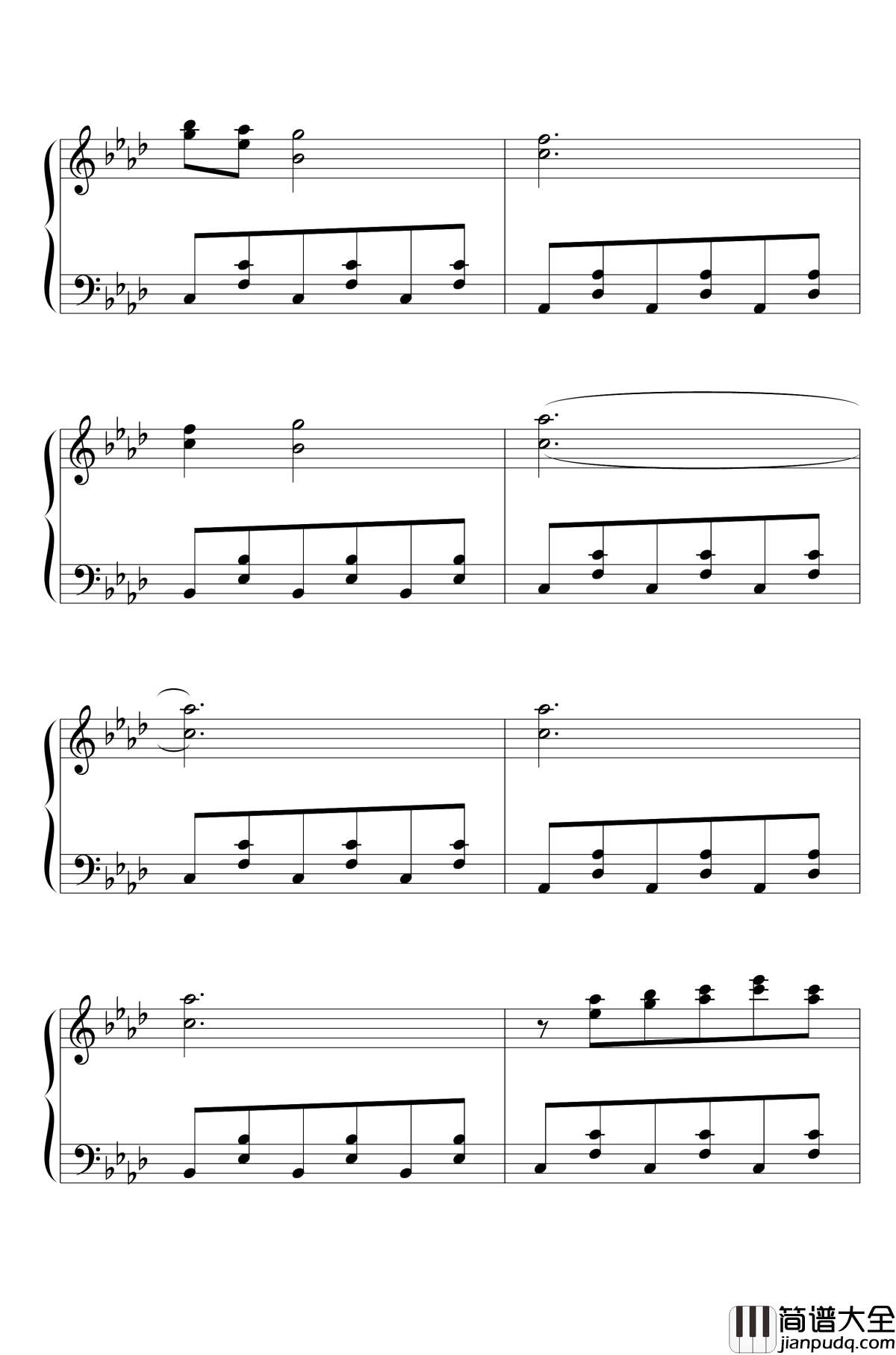 今昔幻想乡钢琴谱_Flower_Land_今昔幻想郷_东方project_东方花映塚