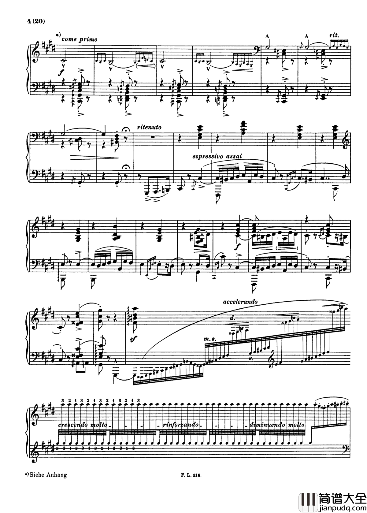 匈牙利狂想曲第二号钢琴谱_Hungarian_Rhapsody,_S._244___No._2_in_C_Sharp_Minor_李斯特